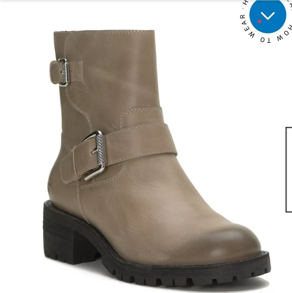 NWT  Lucky Brand Tan Moto Boots NEW